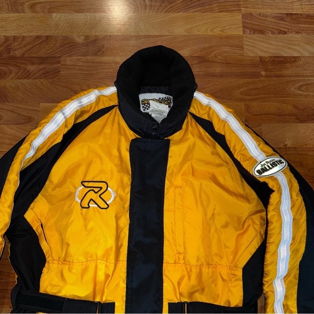 Vintage Joe Rocket Ballistic Black/Yellow Winter Snow Jacket Light Speed Mens XL - Picture 2 of 16